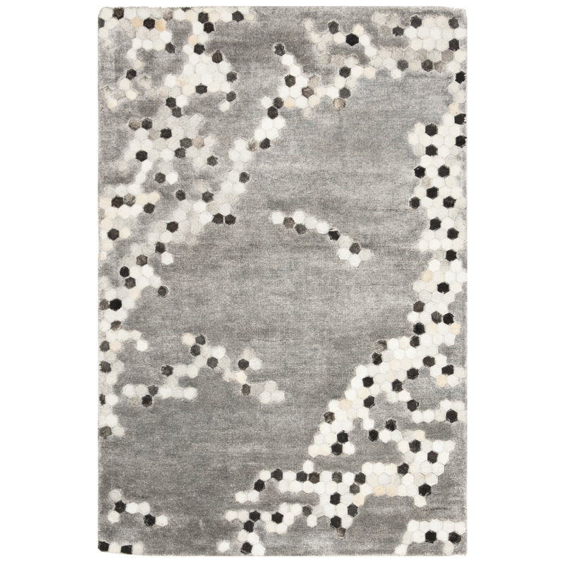 Orren Ellis Jarrell Handmade Gray Rug & Reviews Wayfair